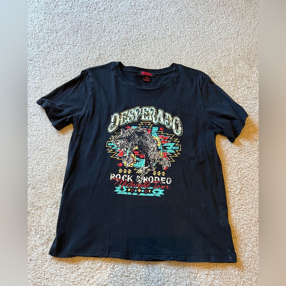 Ladies Rock & Roll Desperado Tee Size Medium